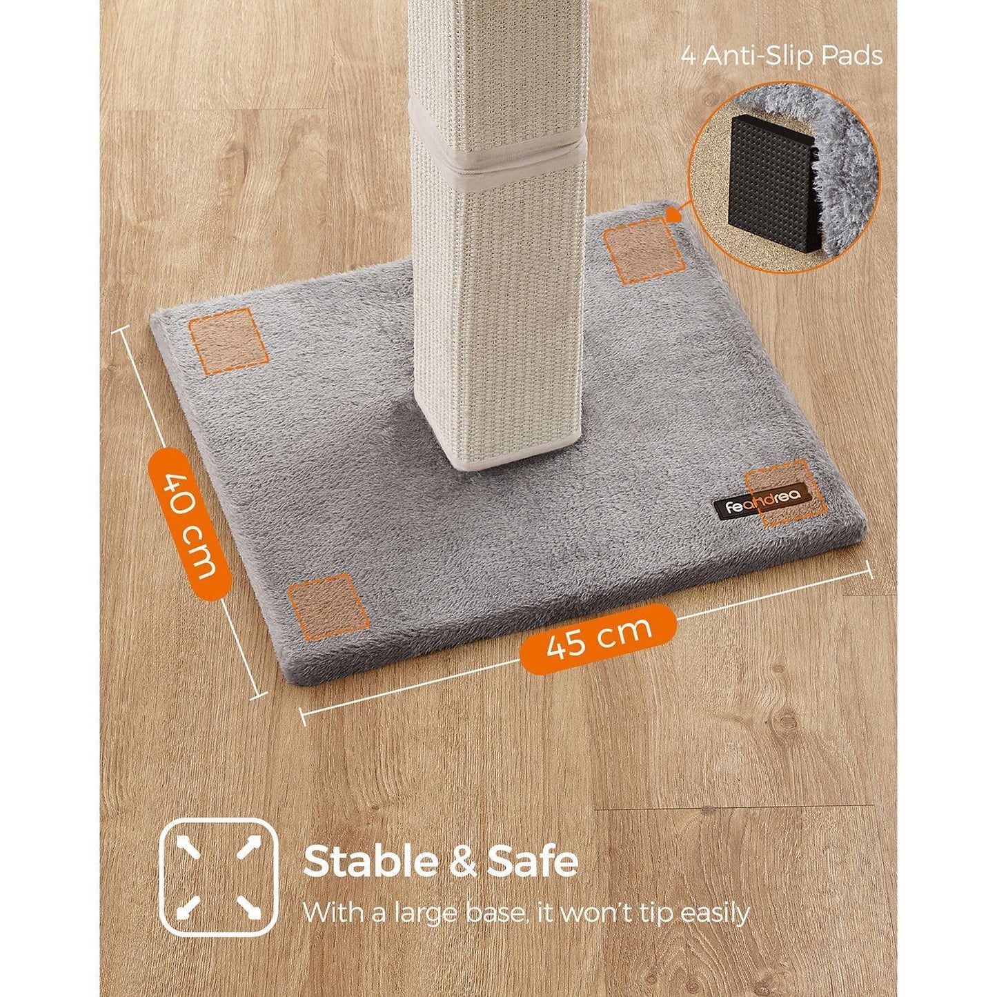 27.9-Inch Cat Scratching Post Light Gray FredCo