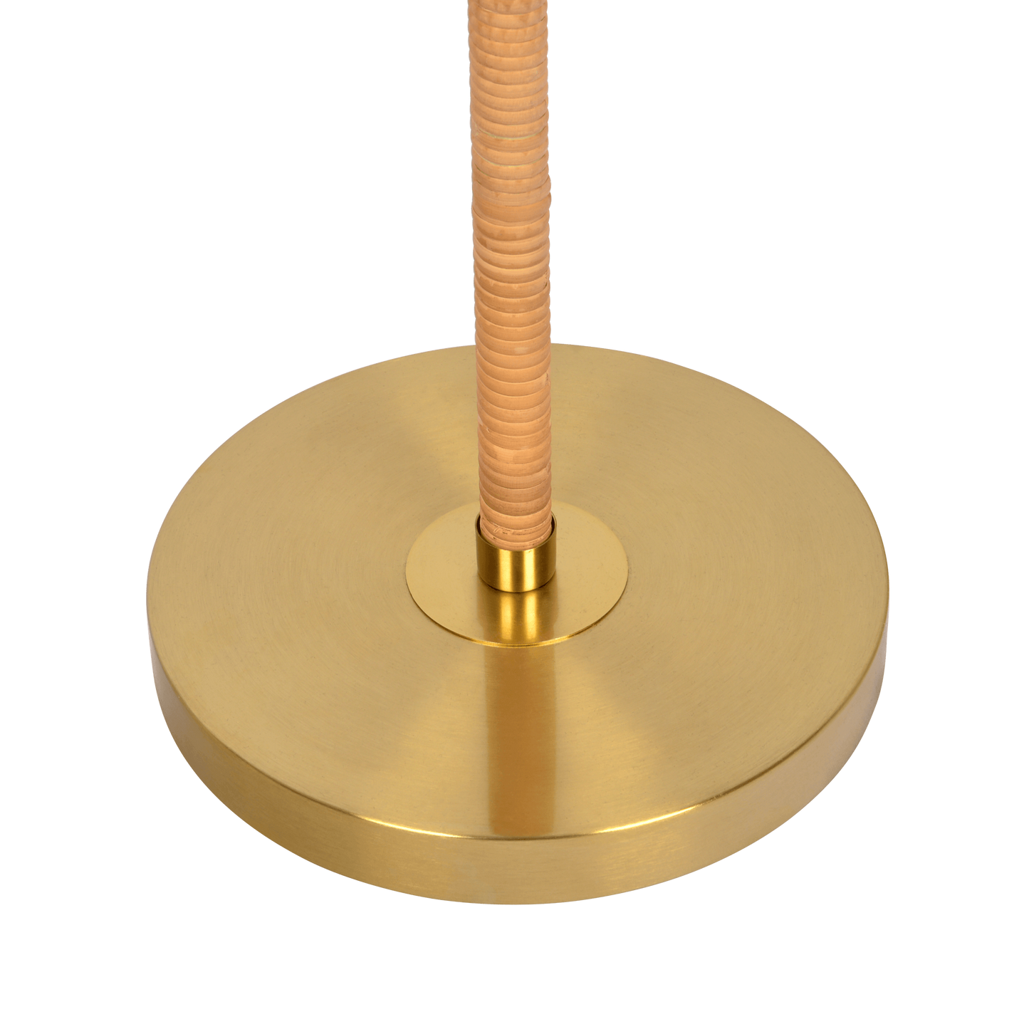 Modern gold metal lamp base with wrapped beige accent, FredCo International home decor
