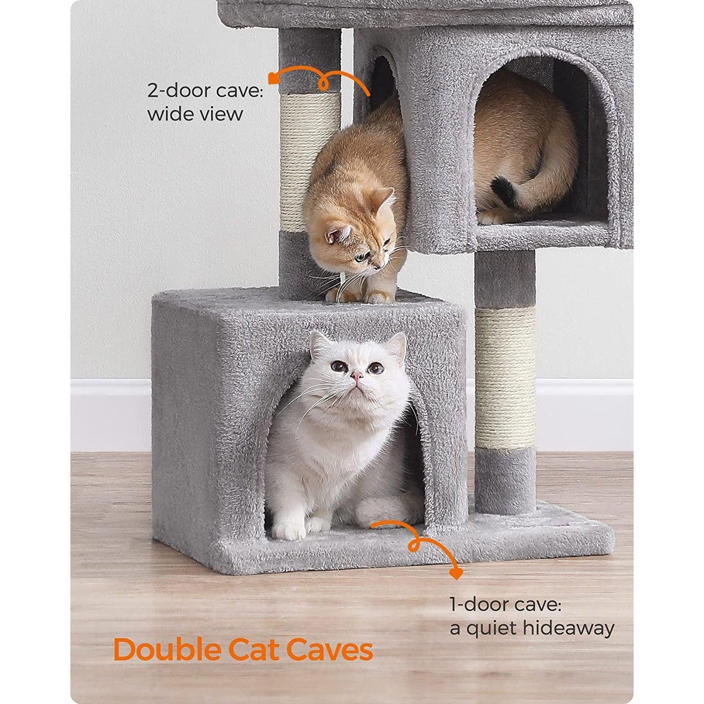 29.1-Inch Cat Tree Light Gray FredCo