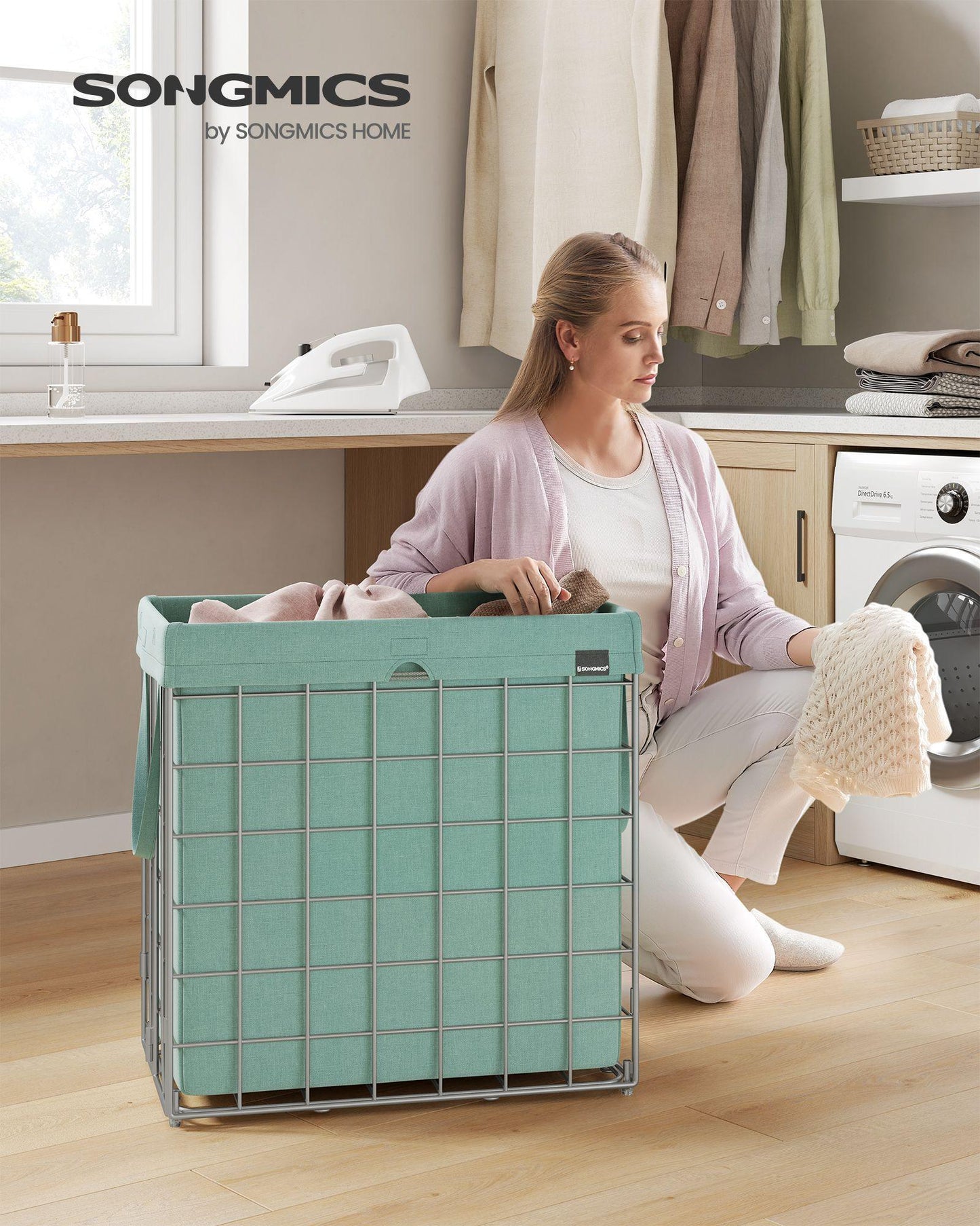 29 Gal (110L) Laundry Basket, Collapsible Clothes Hamper, Removable and Washable Liner FredCo