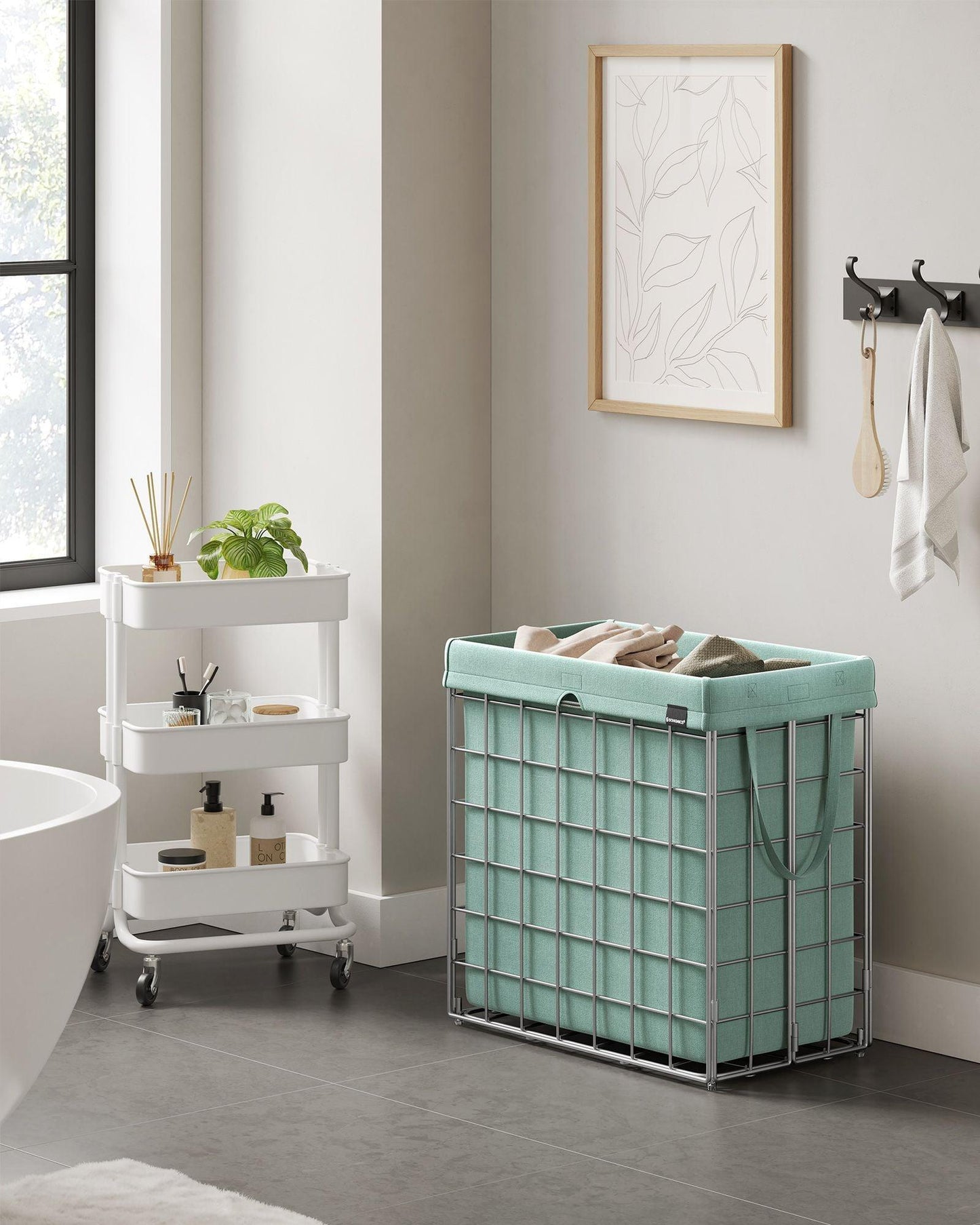 29 Gal (110L) Laundry Basket, Collapsible Clothes Hamper, Removable and Washable Liner FredCo