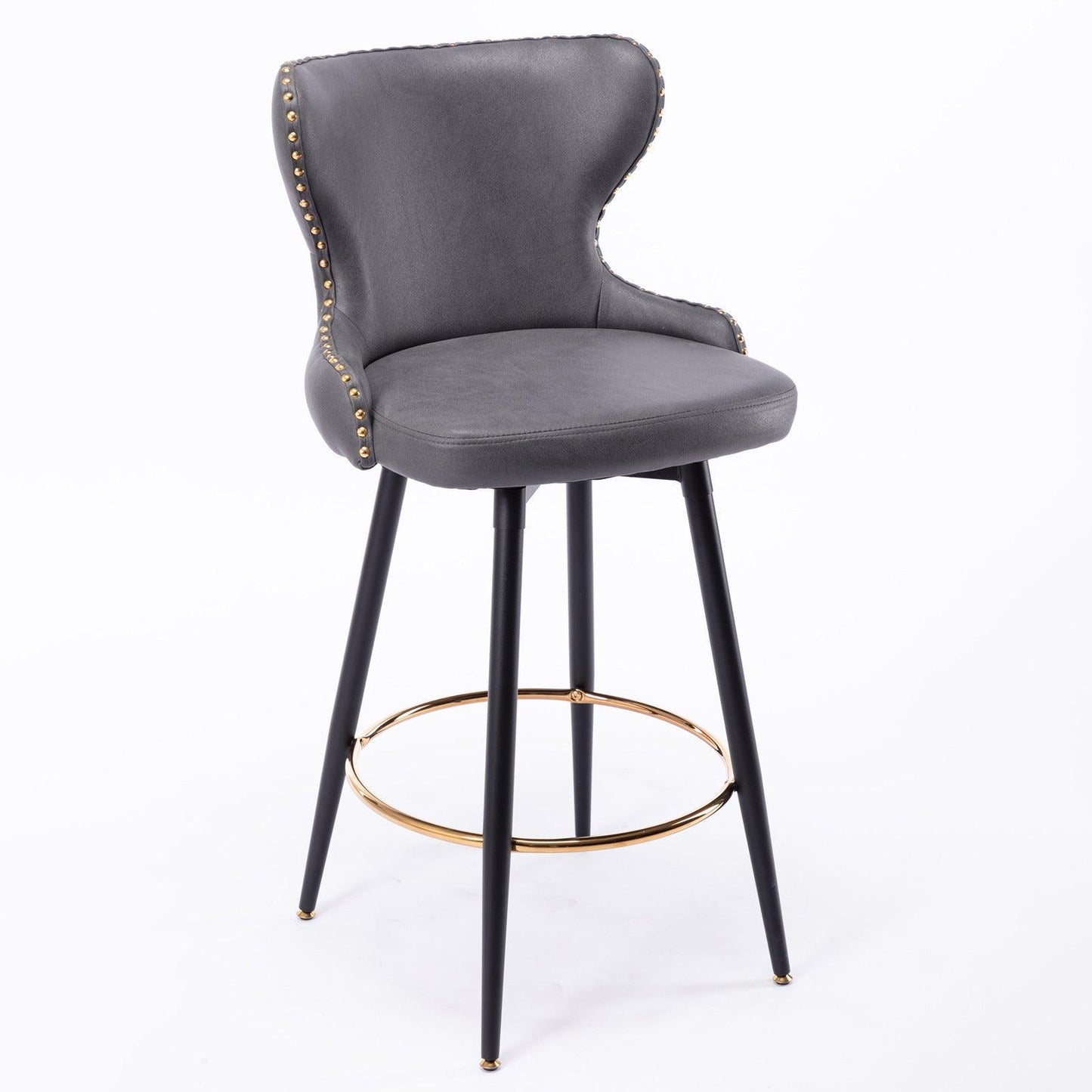 29" Modern Leathaire Fabric, Bar Stool Chair, Tufted,Set of 2 FredCo