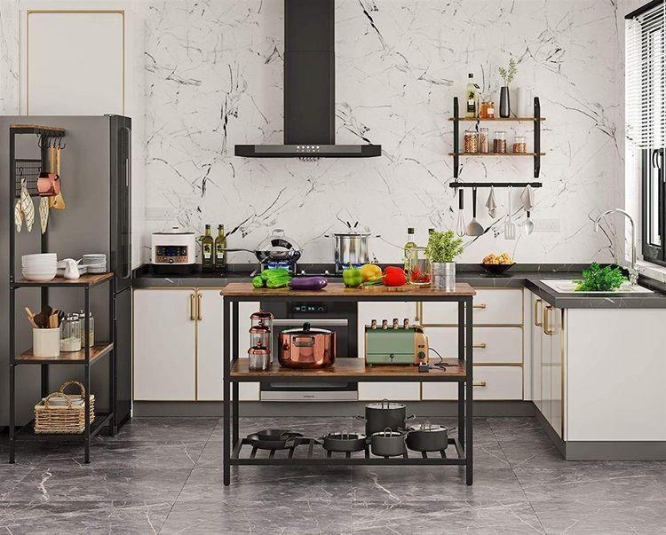 3 Shelves Kitchen Island FredCo