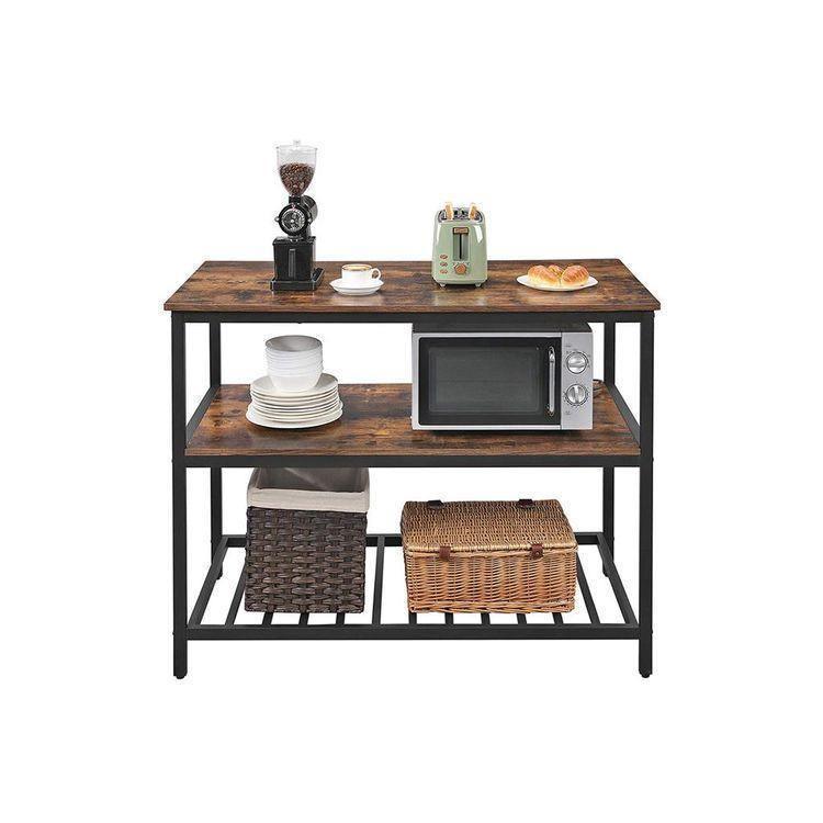 3 Shelves Kitchen Island FredCo
