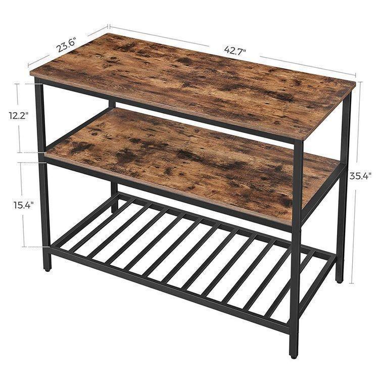 3 Shelves Kitchen Island FredCo