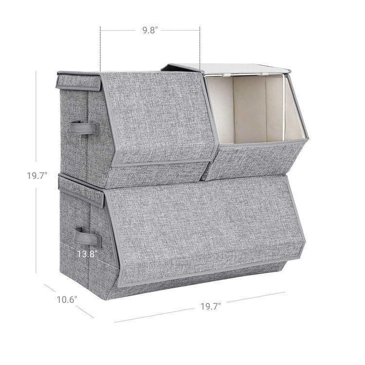 3 Stackable Storage Bins FredCo