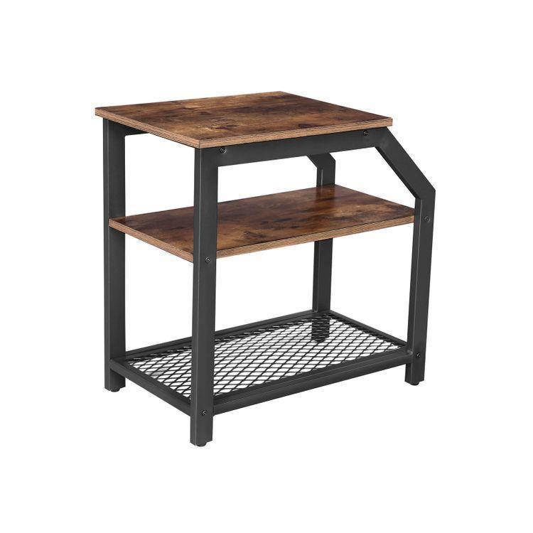 3-Tier Industrial Side Table FredCo