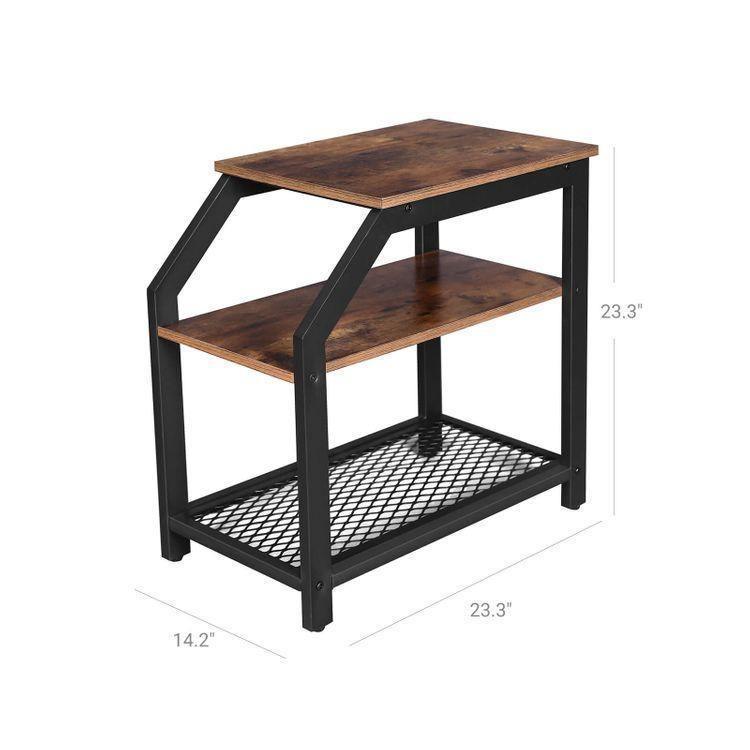 3-Tier Industrial Side Table FredCo