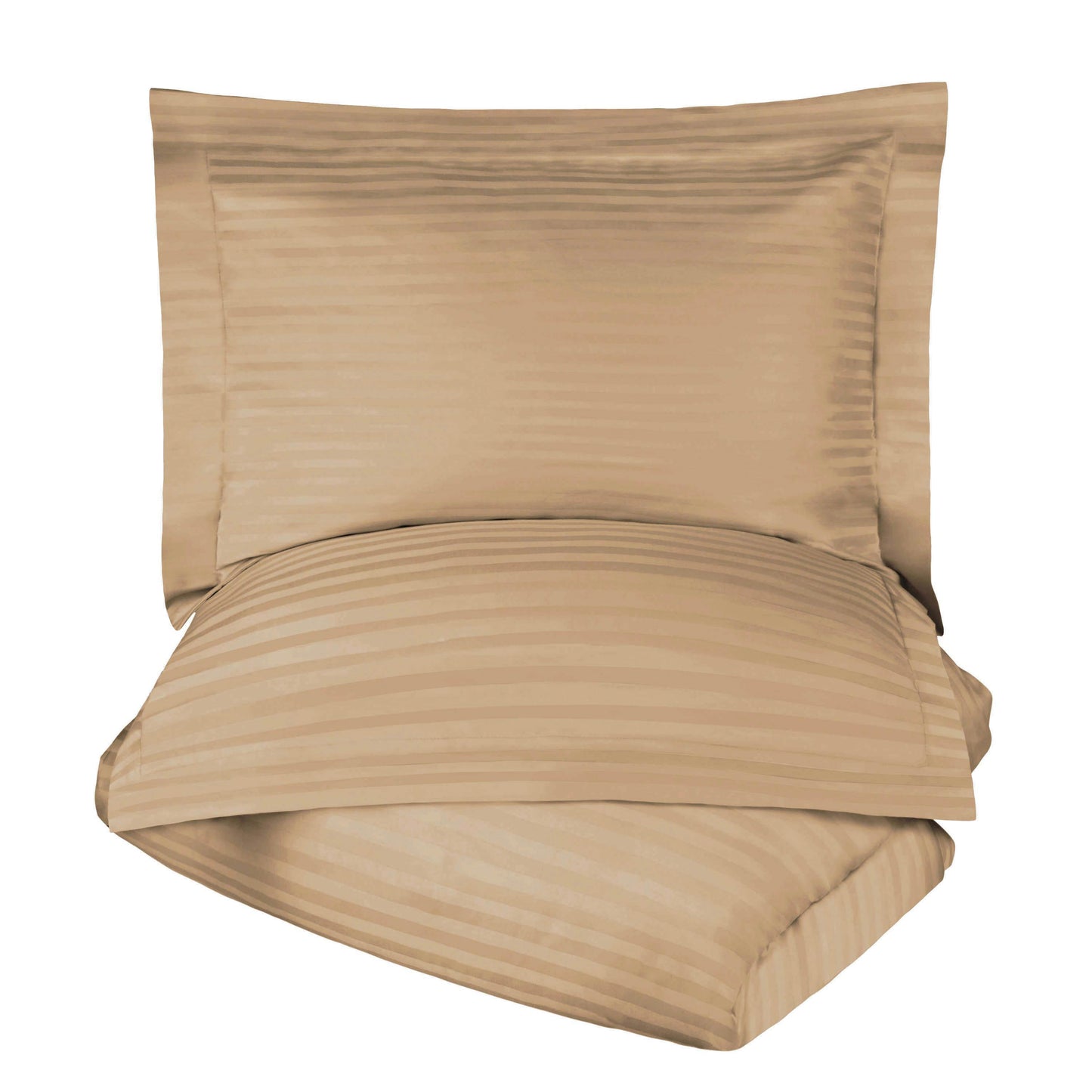 300-Thread Count 100% Egyptian Cotton Soft Striped Duvet Cover Set FredCo