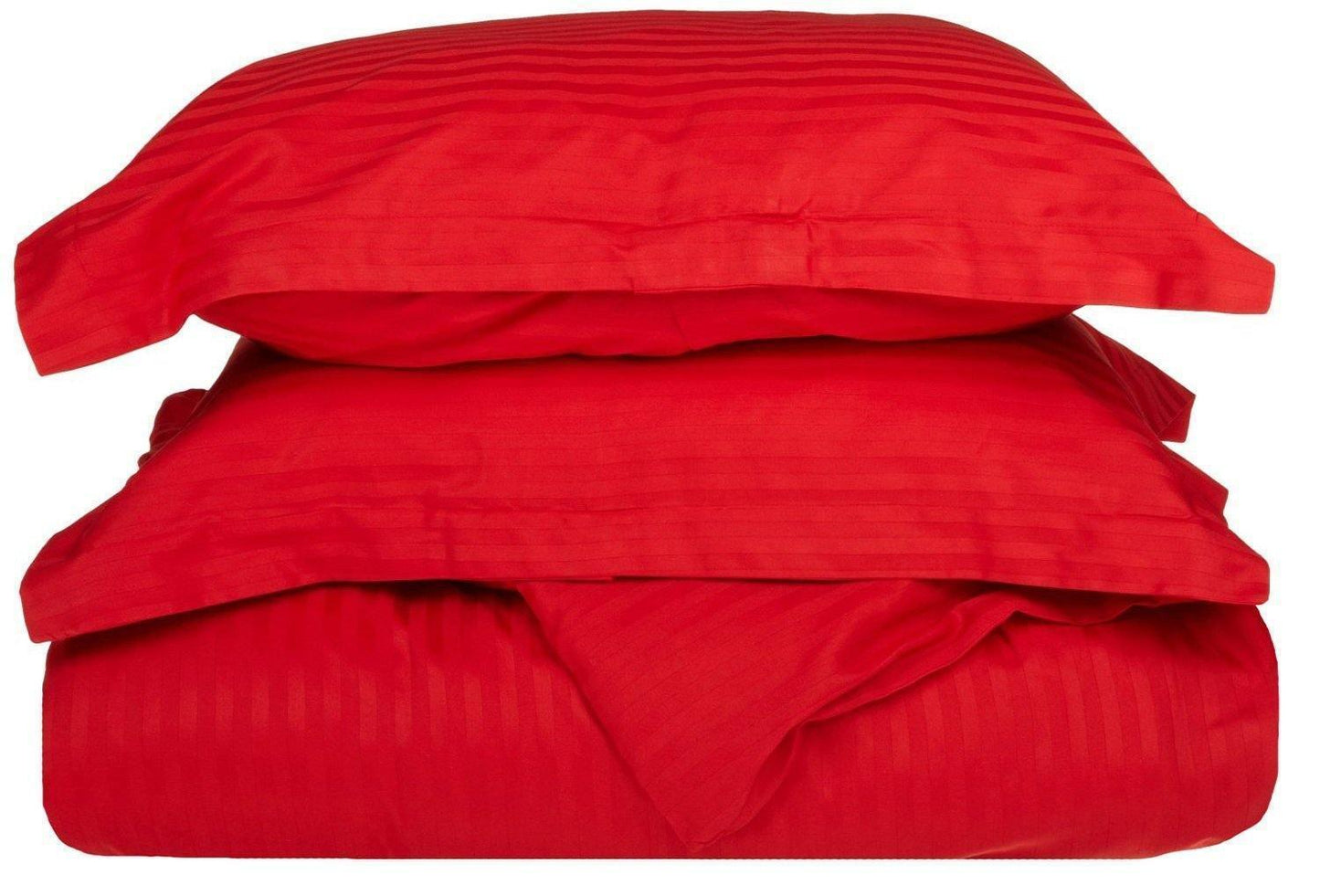300-Thread Count 100% Egyptian Cotton Soft Striped Duvet Cover Set FredCo