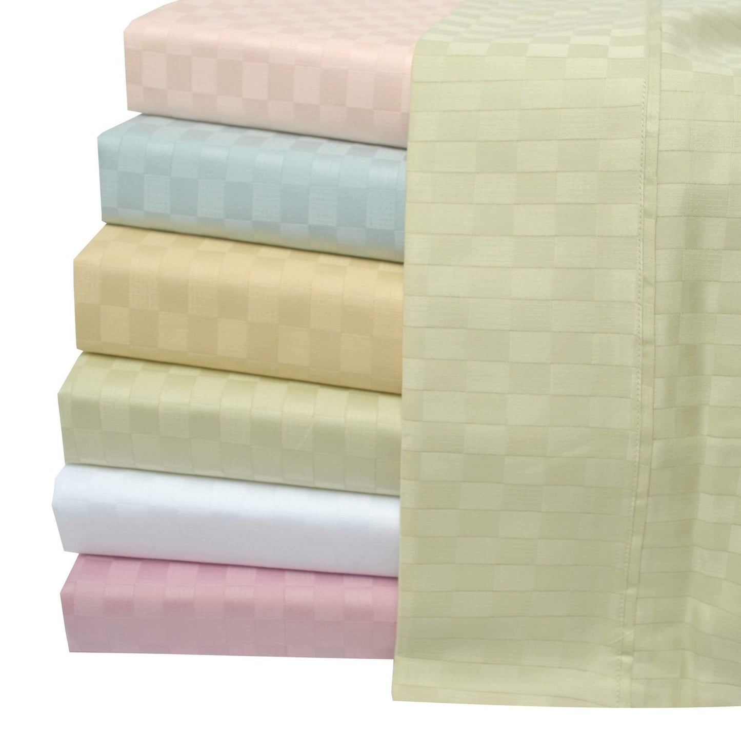 300-Thread Count Cotton Micro-Checkered Sheet Set, 4-Pieces FredCo