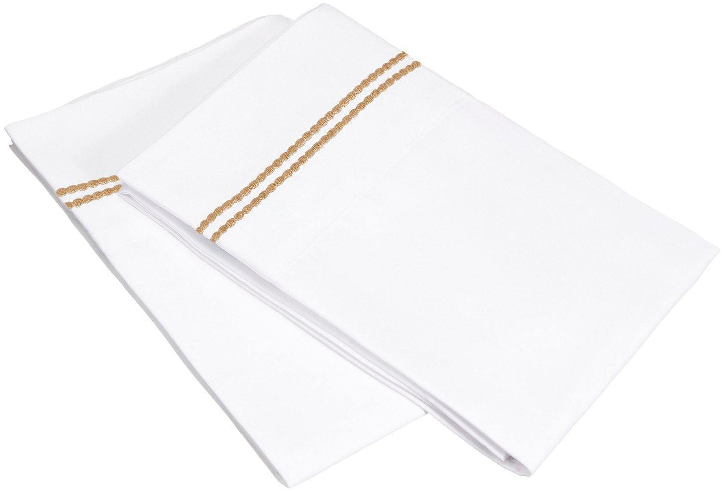 3000 Series Wrinkle Resistant 2 Line Embroidered Pillowcase Set FredCo