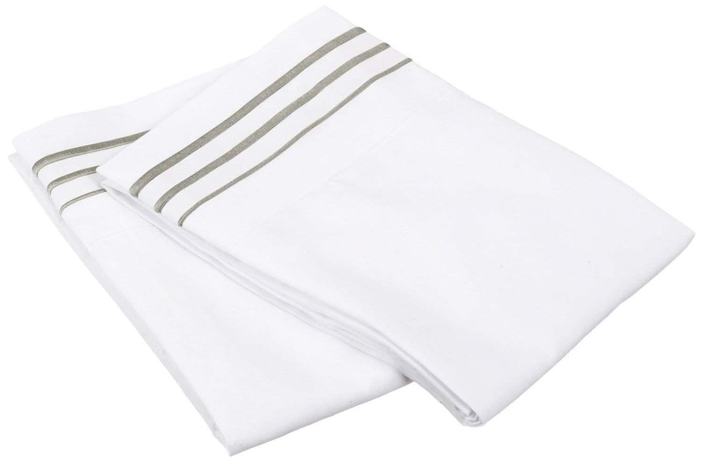 3000 Series Wrinkle Resistant 3 Line Embroidery Pillowcase Set FredCo