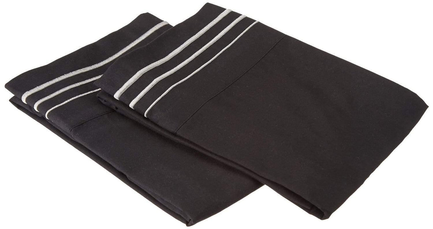 3000 Series Wrinkle Resistant 3 Line Embroidery Pillowcase Set FredCo