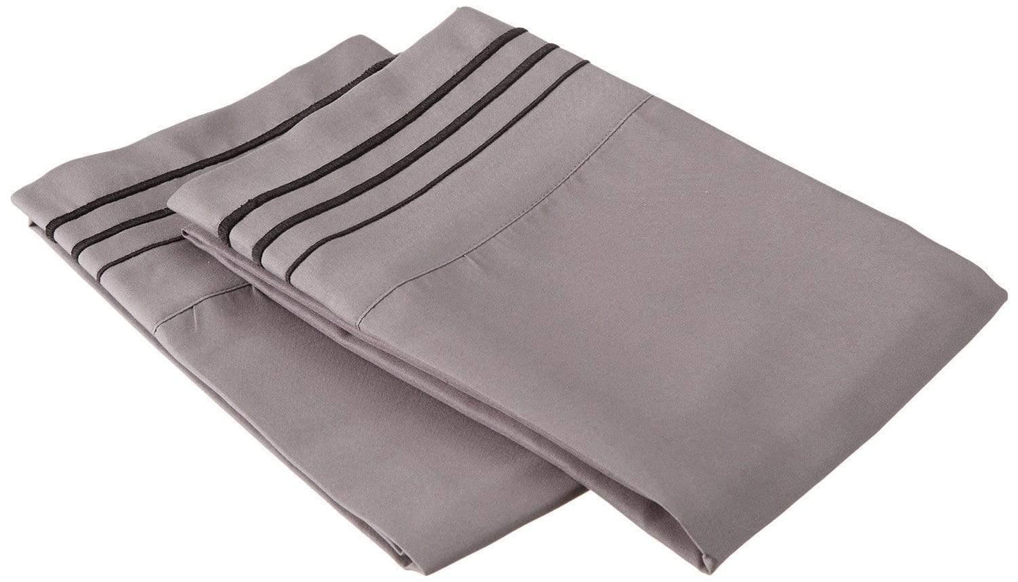 3000 Series Wrinkle Resistant 3 Line Embroidery Pillowcase Set FredCo