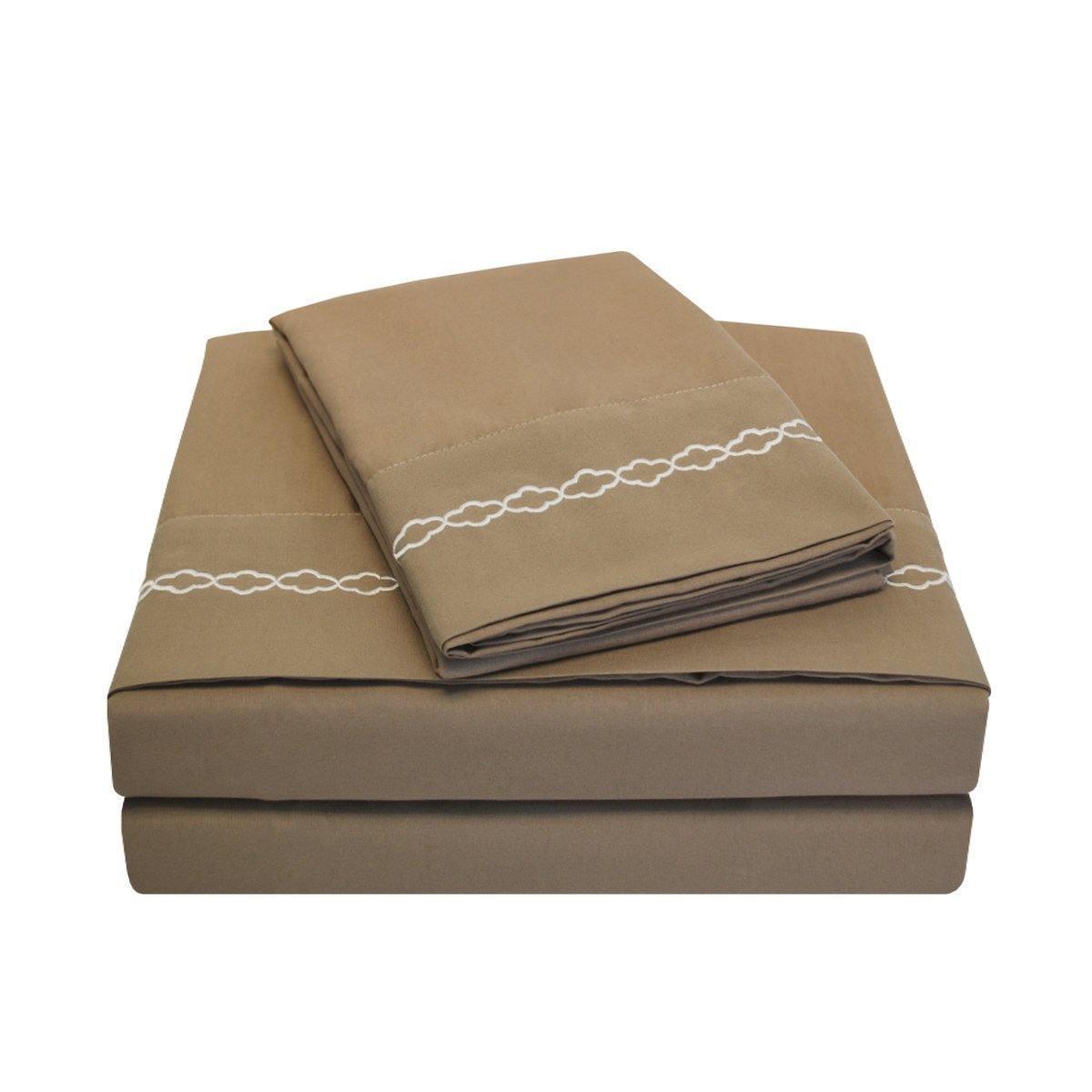 3000 Series Wrinkle Resistant Cloud Embroidered Sheet Set FredCo