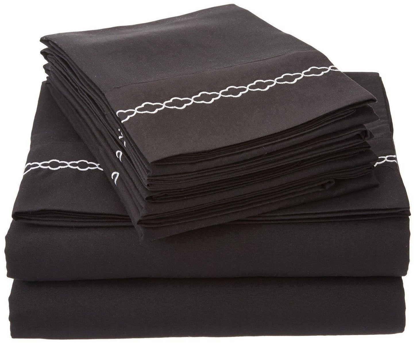3000 Series Wrinkle Resistant Cloud Embroidered Sheet Set FredCo