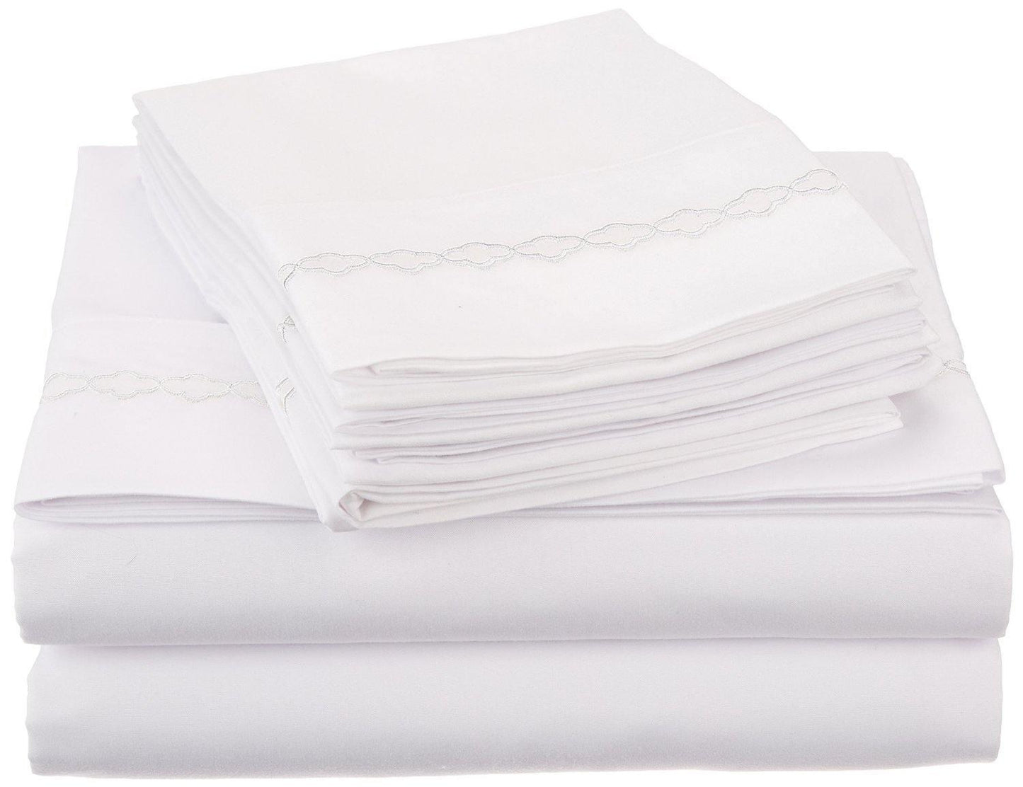 3000 Series Wrinkle Resistant Cloud Embroidered Sheet Set FredCo