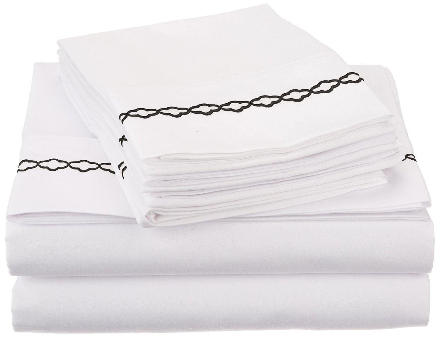 3000 Series Wrinkle Resistant Cloud Embroidered Sheet Set FredCo