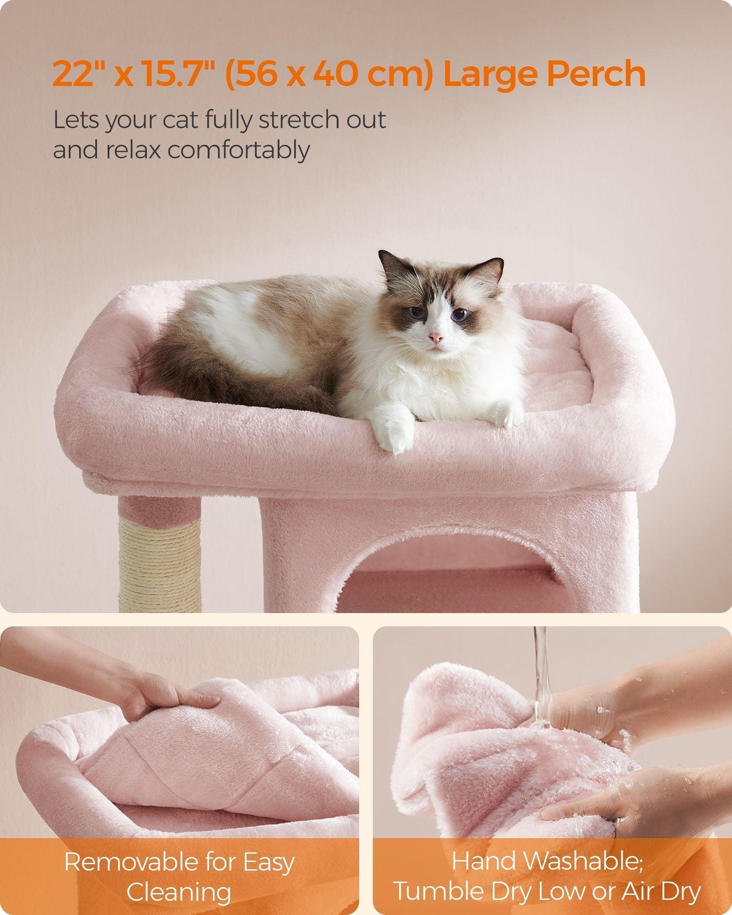33.1" Tall Cat Tree with Scratching Posts Jelly Pink FredCo