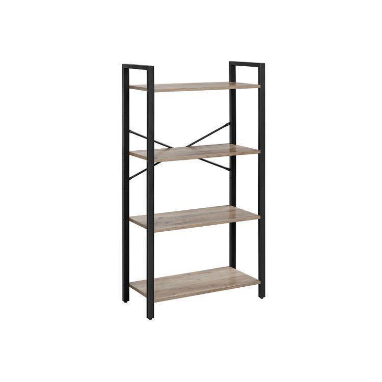 4-Tier Bookcase with Steel Frame FredCo