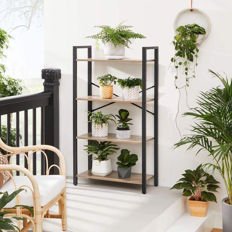 4-Tier Bookcase with Steel Frame FredCo