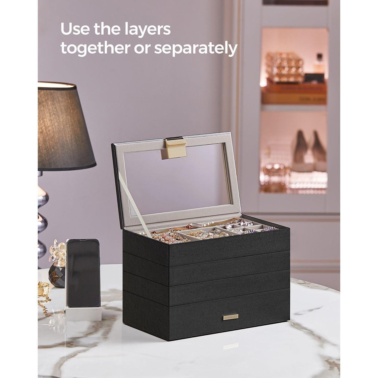 4-Tier Stackable Jewelry Box FredCo