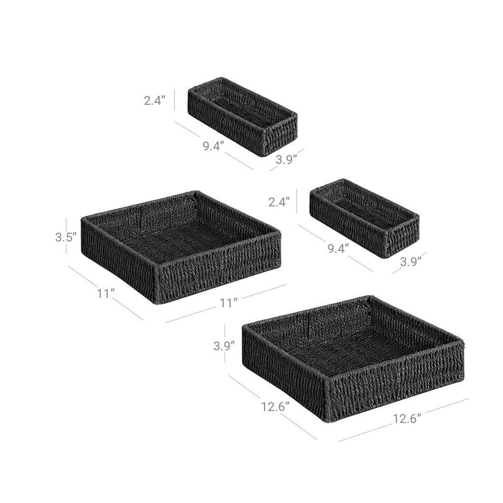 4 Woven Storage Baskets FredCo