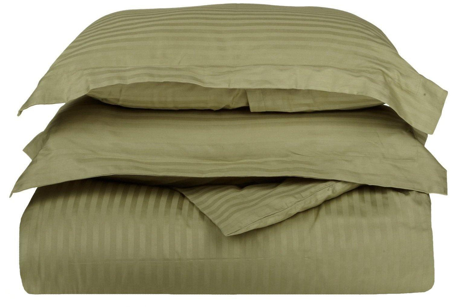 400-Thread Count 100% Egyptian Cotton Elegant Stripes Duvet Cover Set FredCo