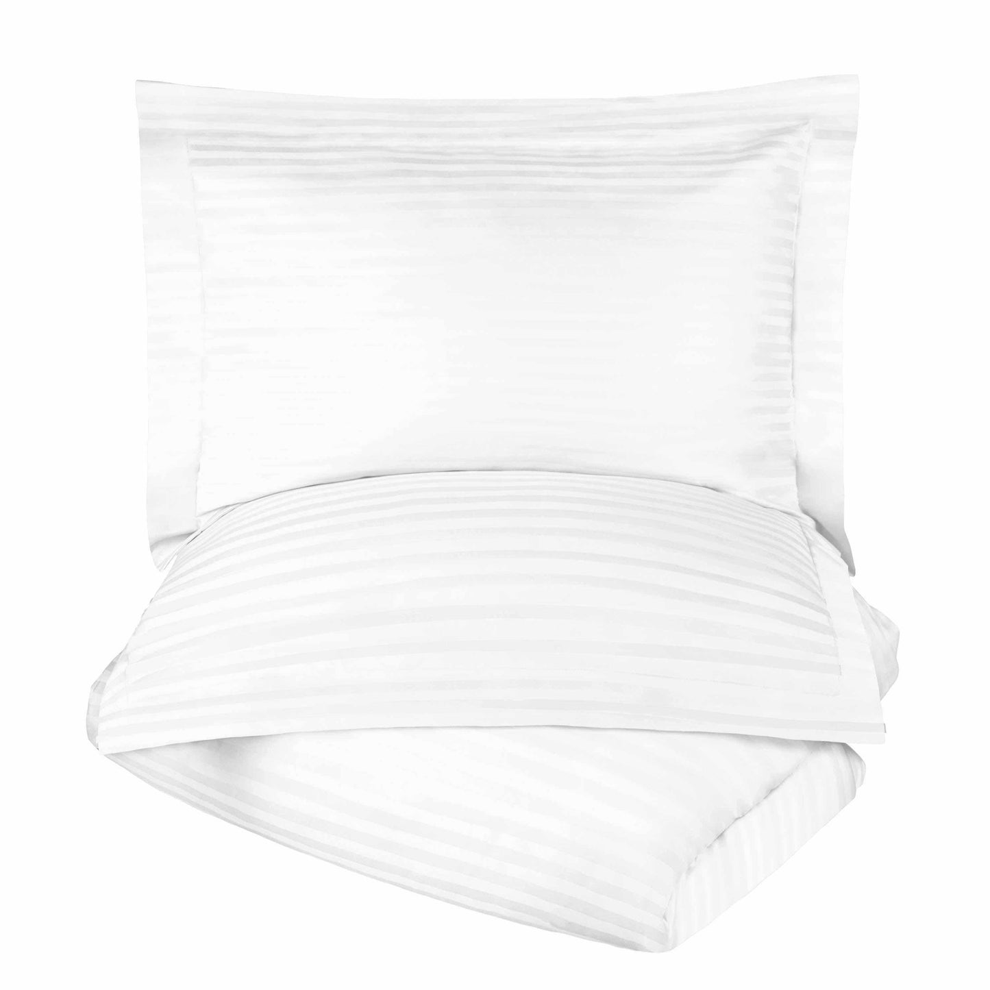 400-Thread Count 100% Egyptian Cotton Elegant Stripes Duvet Cover Set FredCo
