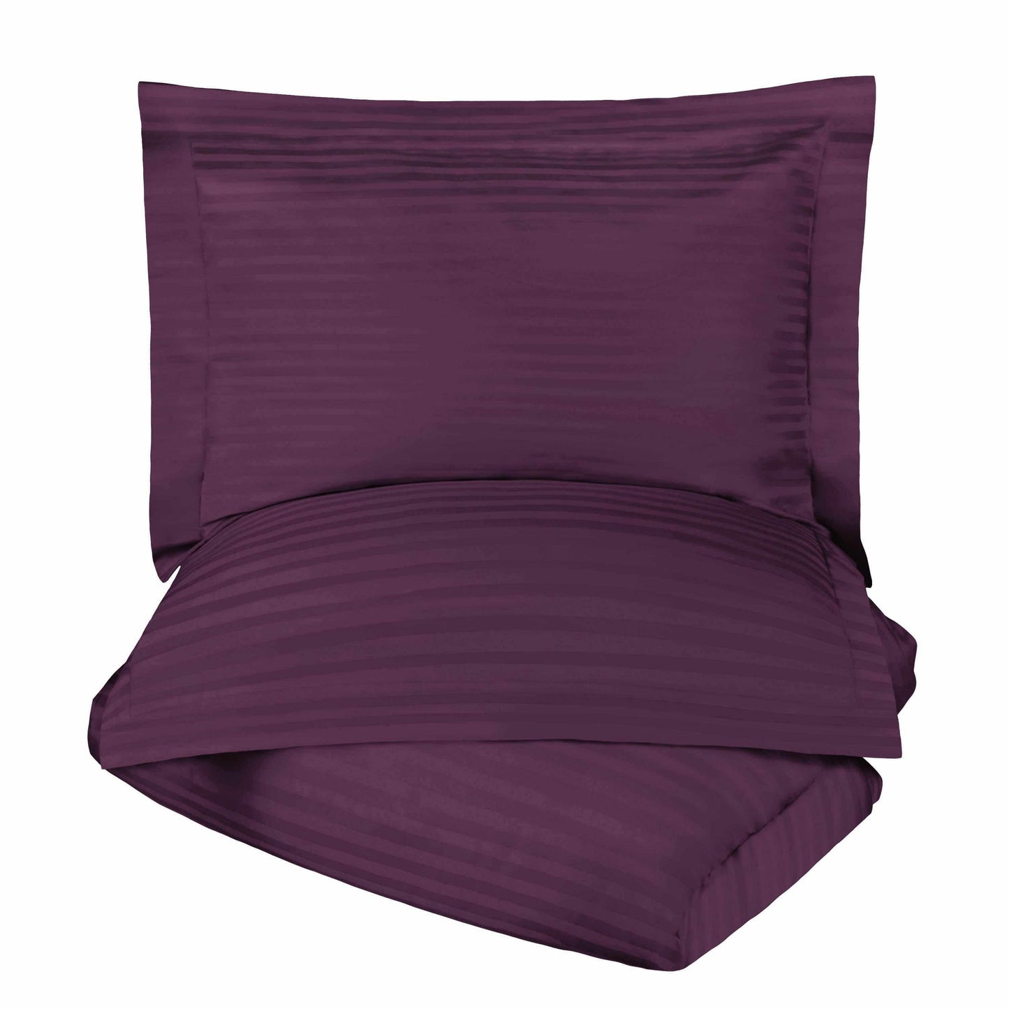 400-Thread Count 100% Egyptian Cotton Elegant Stripes Duvet Cover Set FredCo