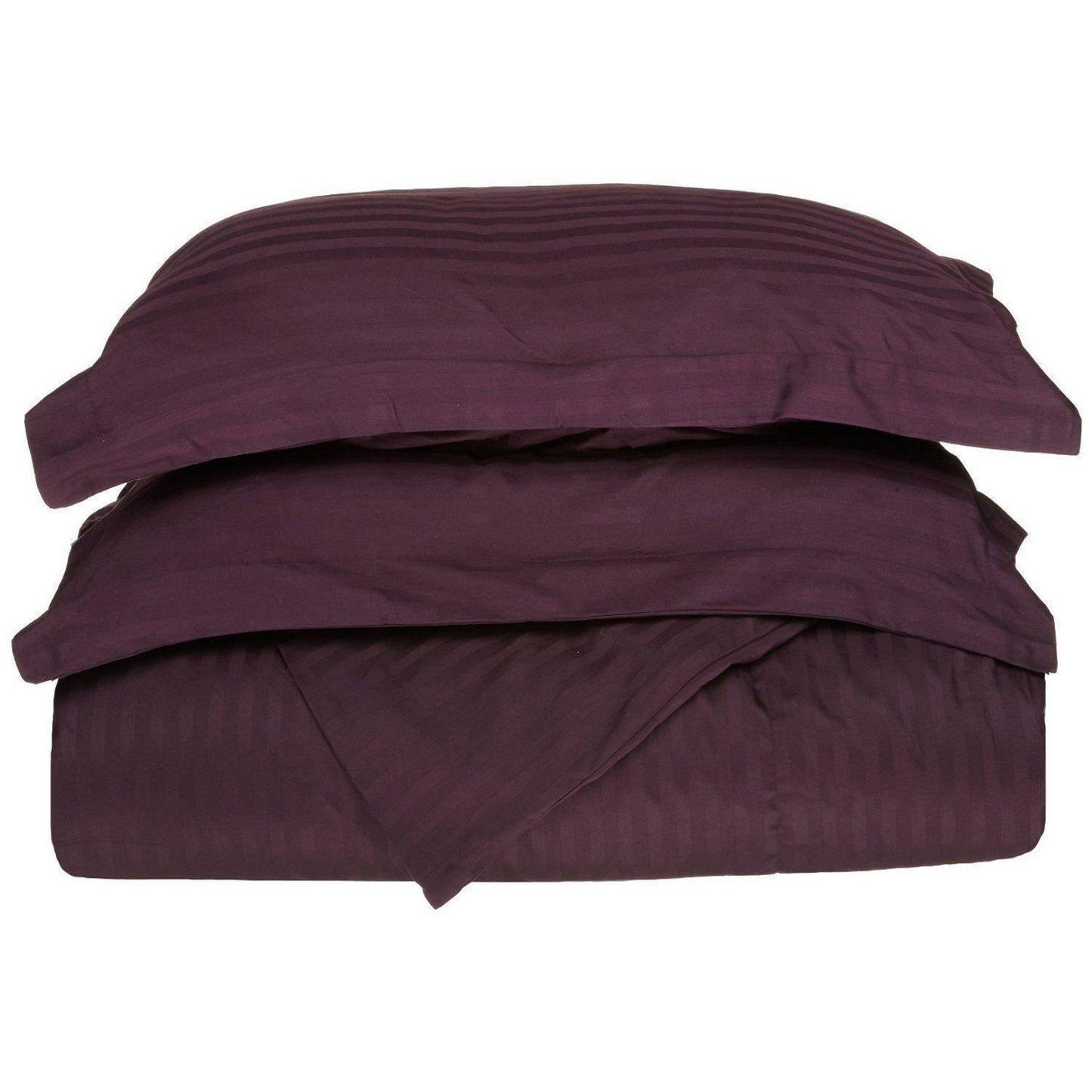 400-Thread Count 100% Egyptian Cotton Elegant Stripes Duvet Cover Set FredCo