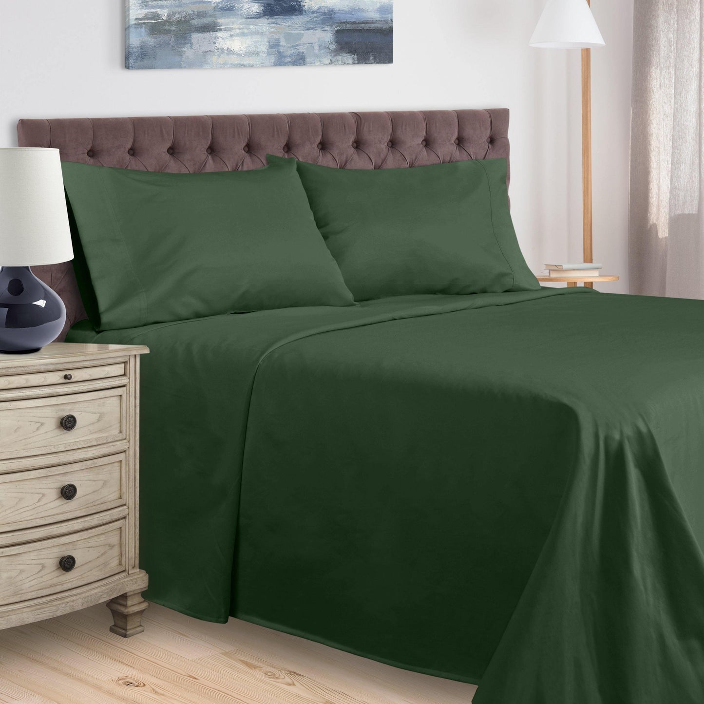 400-Thread Count 100% Egyptian Cotton Soft Deep Pocket Sheet Set FredCo
