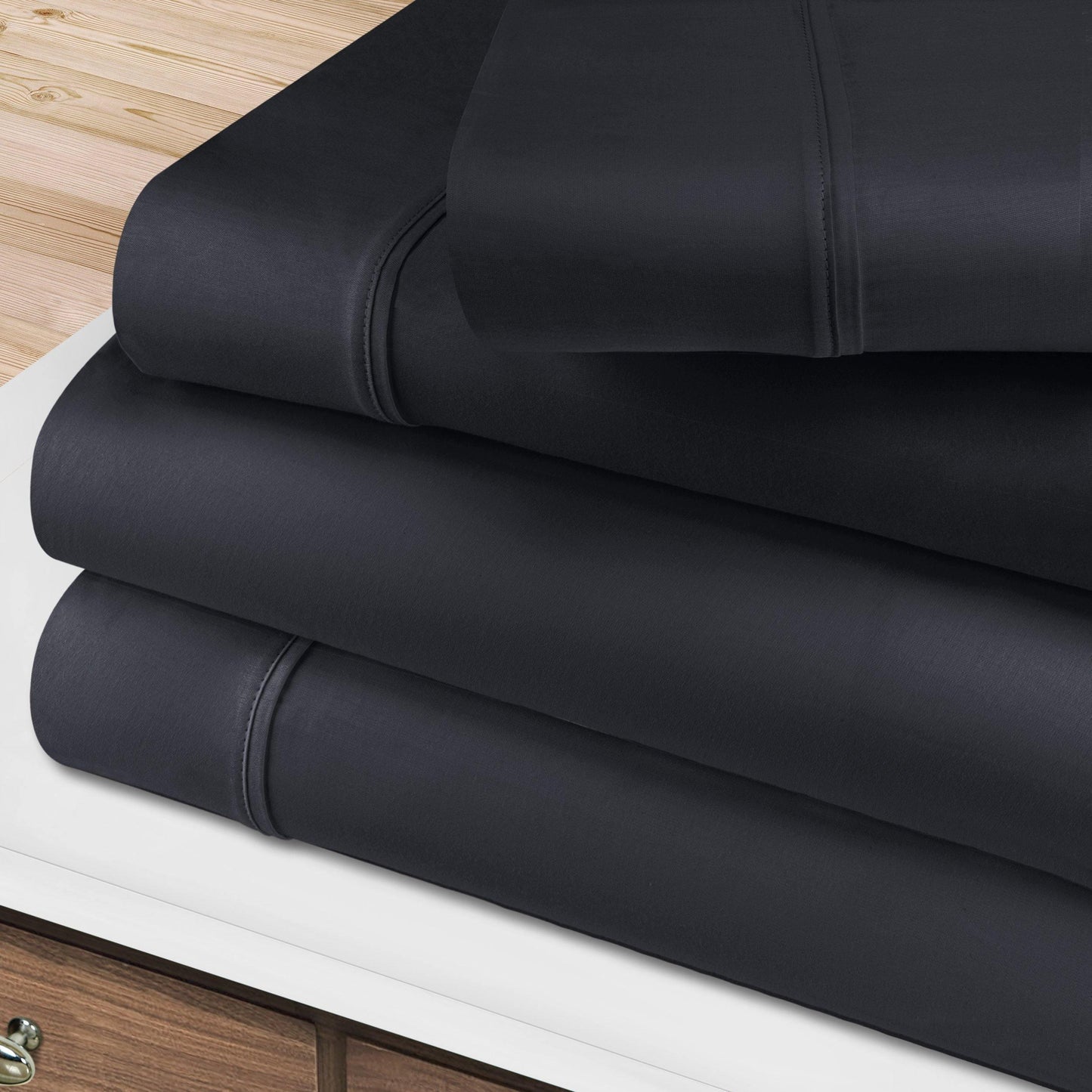 400-Thread Count 100% Egyptian Cotton Soft Deep Pocket Sheet Set FredCo