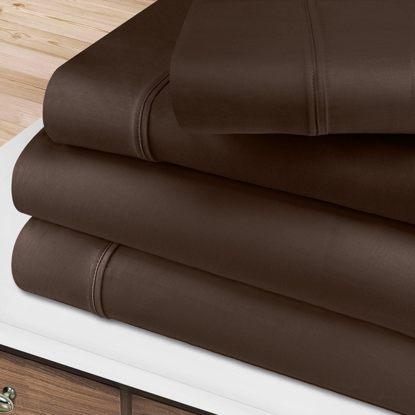 400-Thread Count 100% Egyptian Cotton Soft Deep Pocket Sheet Set FredCo