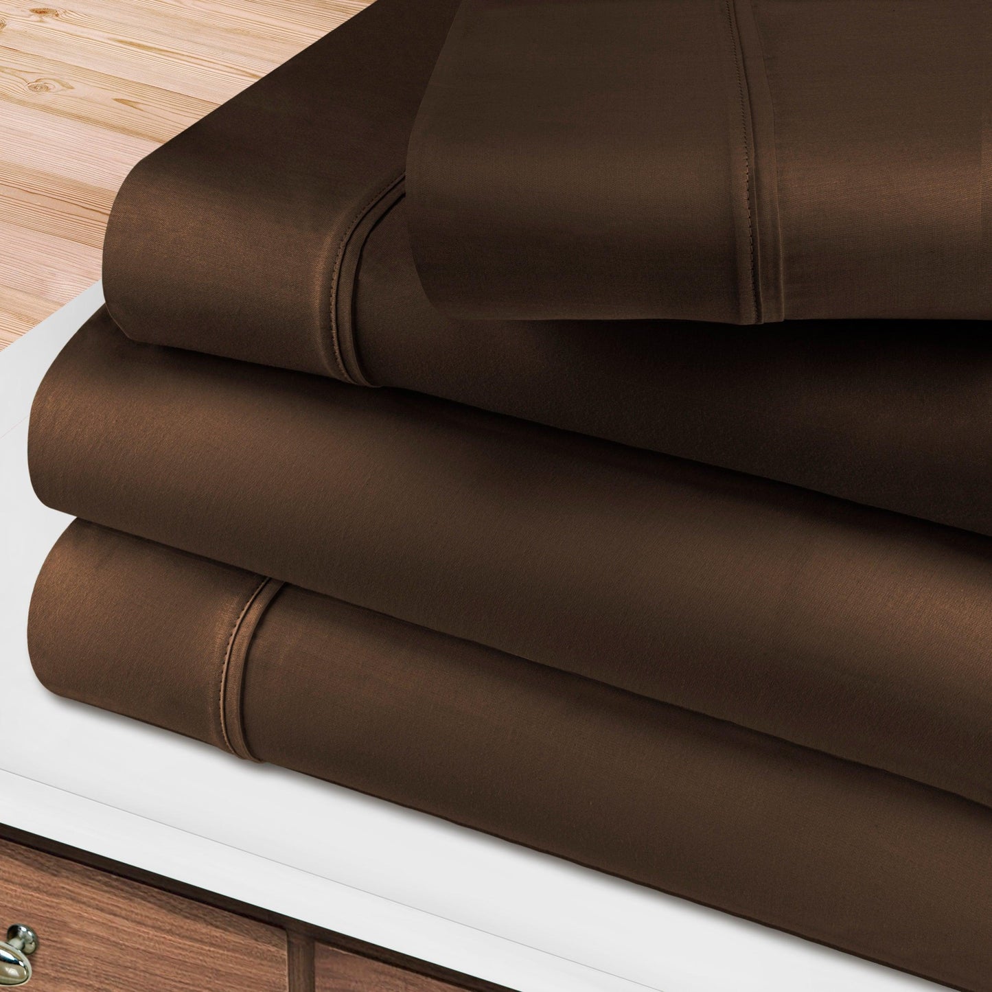 400-Thread Count 100% Egyptian Cotton Soft Deep Pocket Sheet Set FredCo