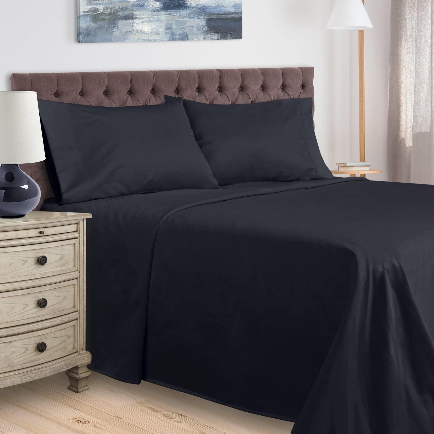 400-Thread Count 100% Egyptian Cotton Soft Deep Pocket Sheet Set FredCo