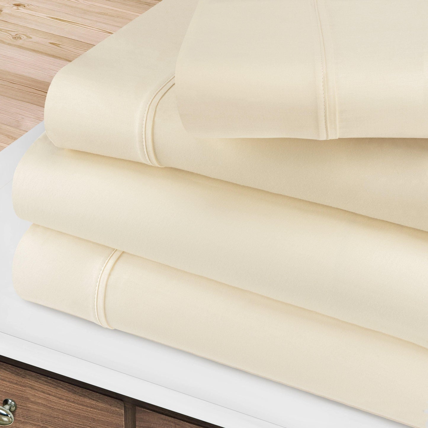400-Thread Count 100% Egyptian Cotton Soft Deep Pocket Sheet Set FredCo