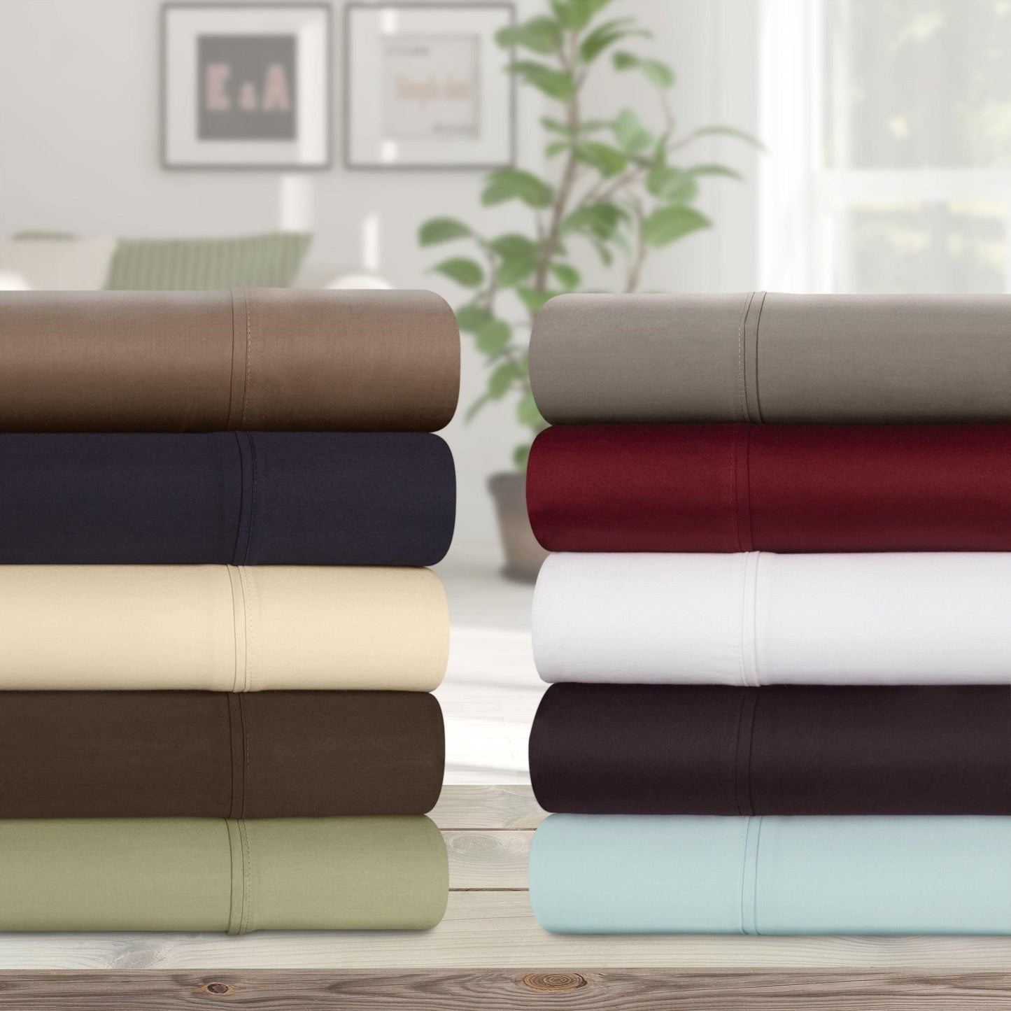 400-Thread Count 100% Egyptian Cotton Soft Deep Pocket Sheet Set FredCo