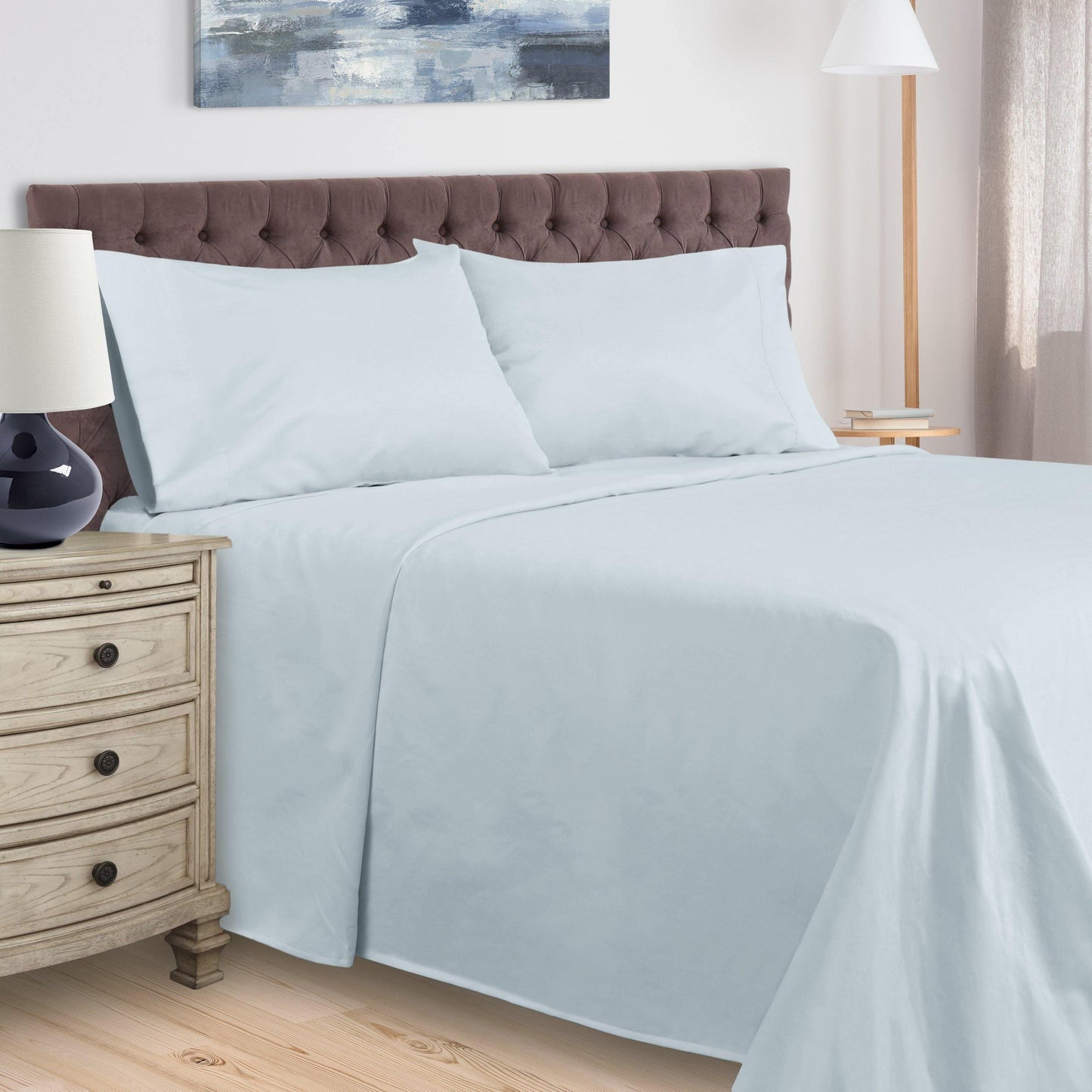 400-Thread Count 100% Egyptian Cotton Soft Deep Pocket Sheet Set FredCo