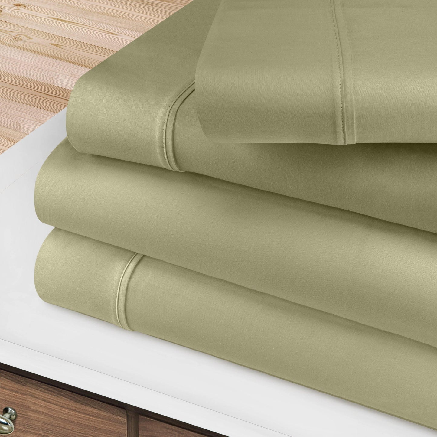 400-Thread Count 100% Egyptian Cotton Soft Deep Pocket Sheet Set FredCo