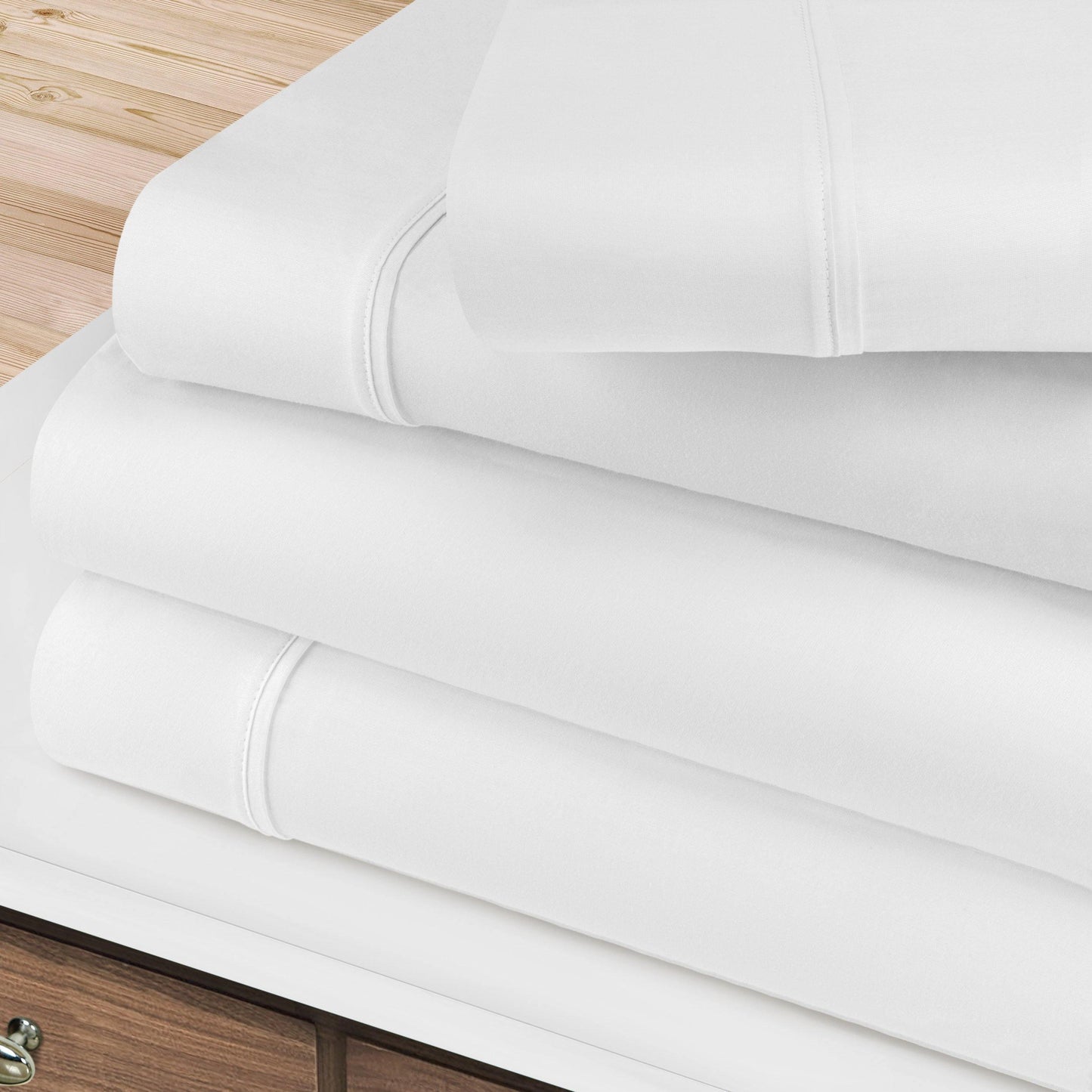 400-Thread Count 100% Egyptian Cotton Soft Deep Pocket Sheet Set FredCo