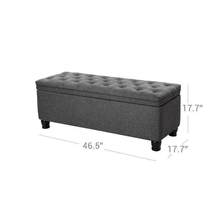 46.5‘’ Dark Gray Ottoman FredCo