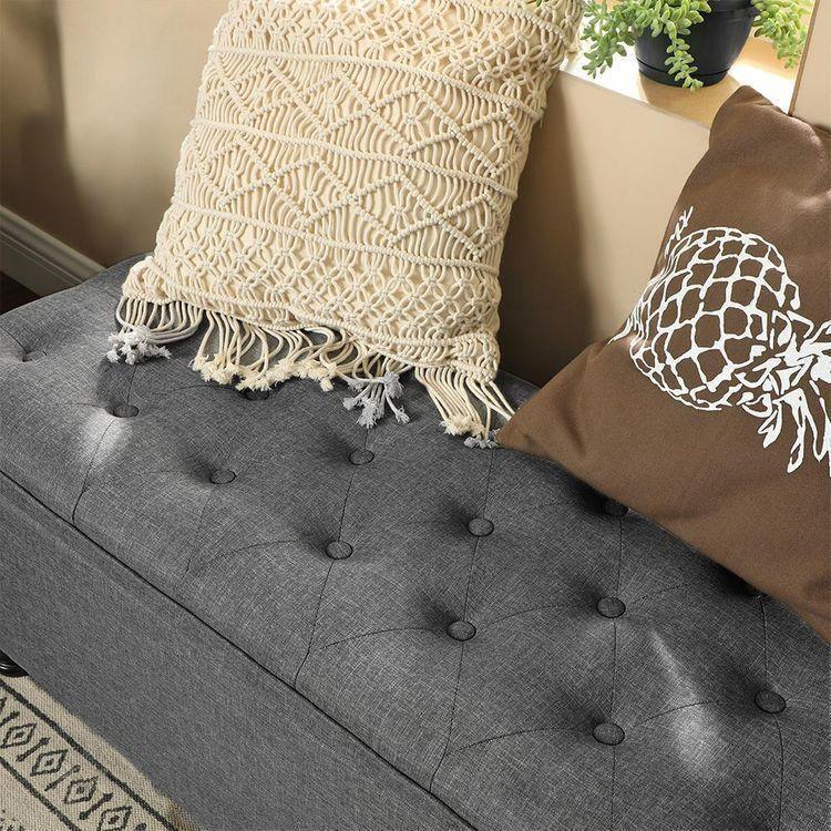 46.5‘’ Dark Gray Ottoman FredCo