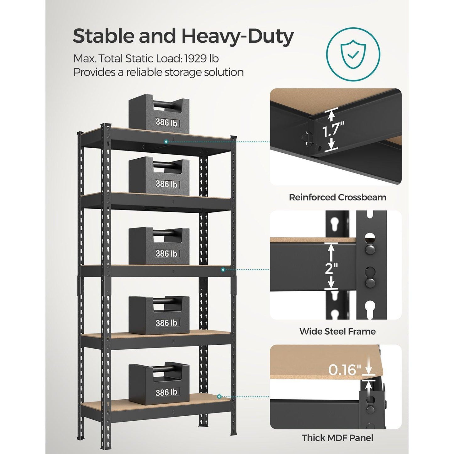 5-Tier Garage Storage Shelf FredCo