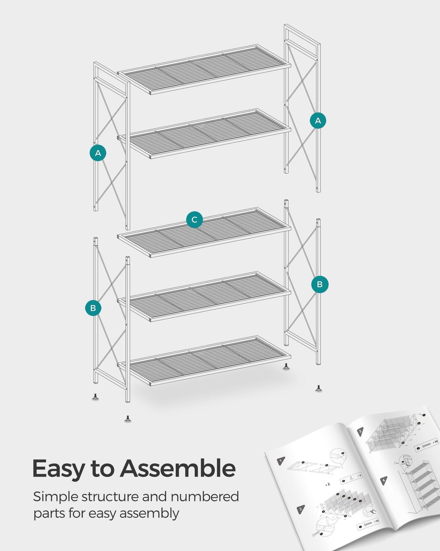 5-Tier Metal Storage Rack FredCo