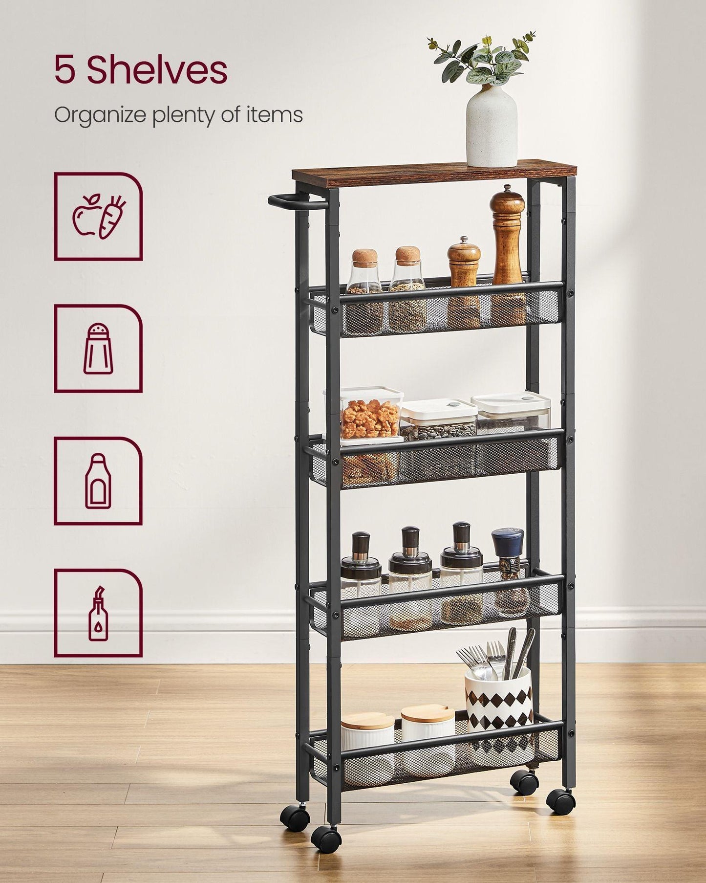 5-Tier Storage Cart FredCo