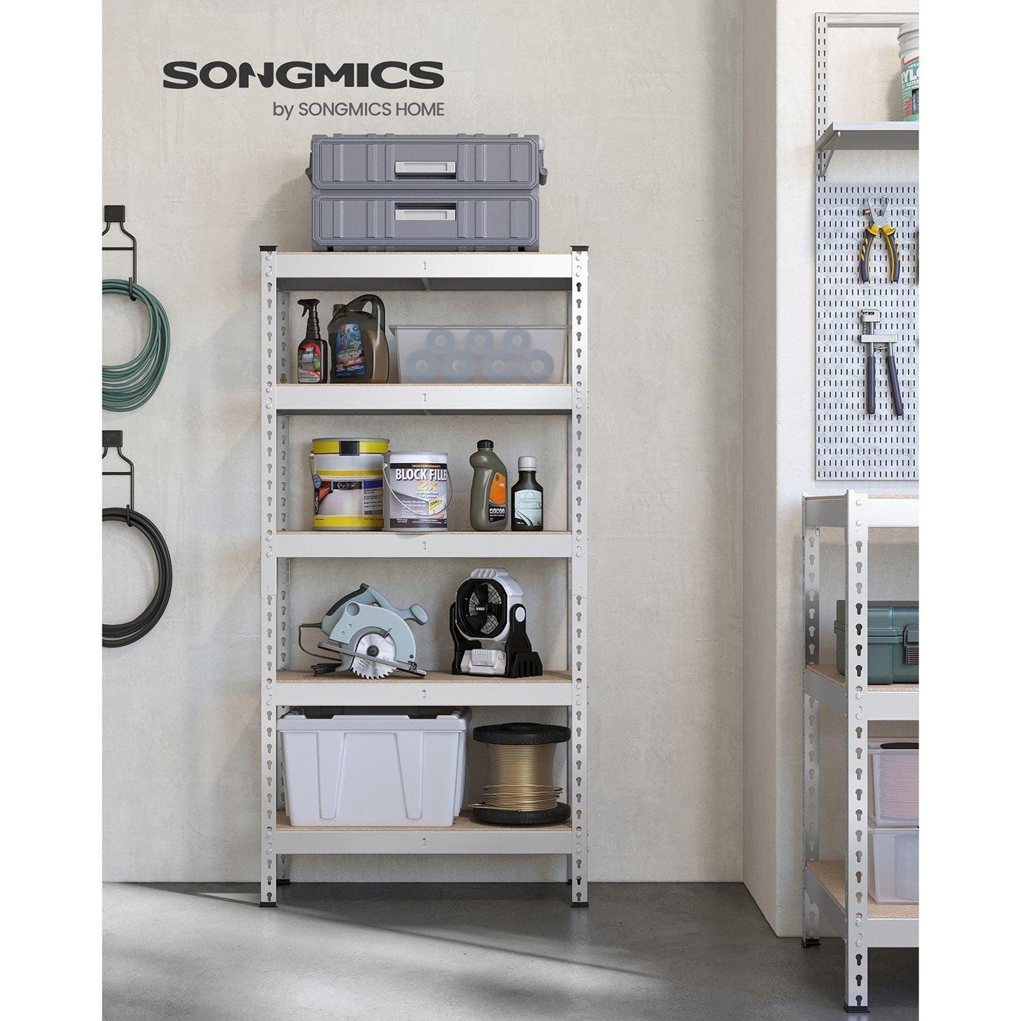 5-Tier Storage Shelves Silver FredCo