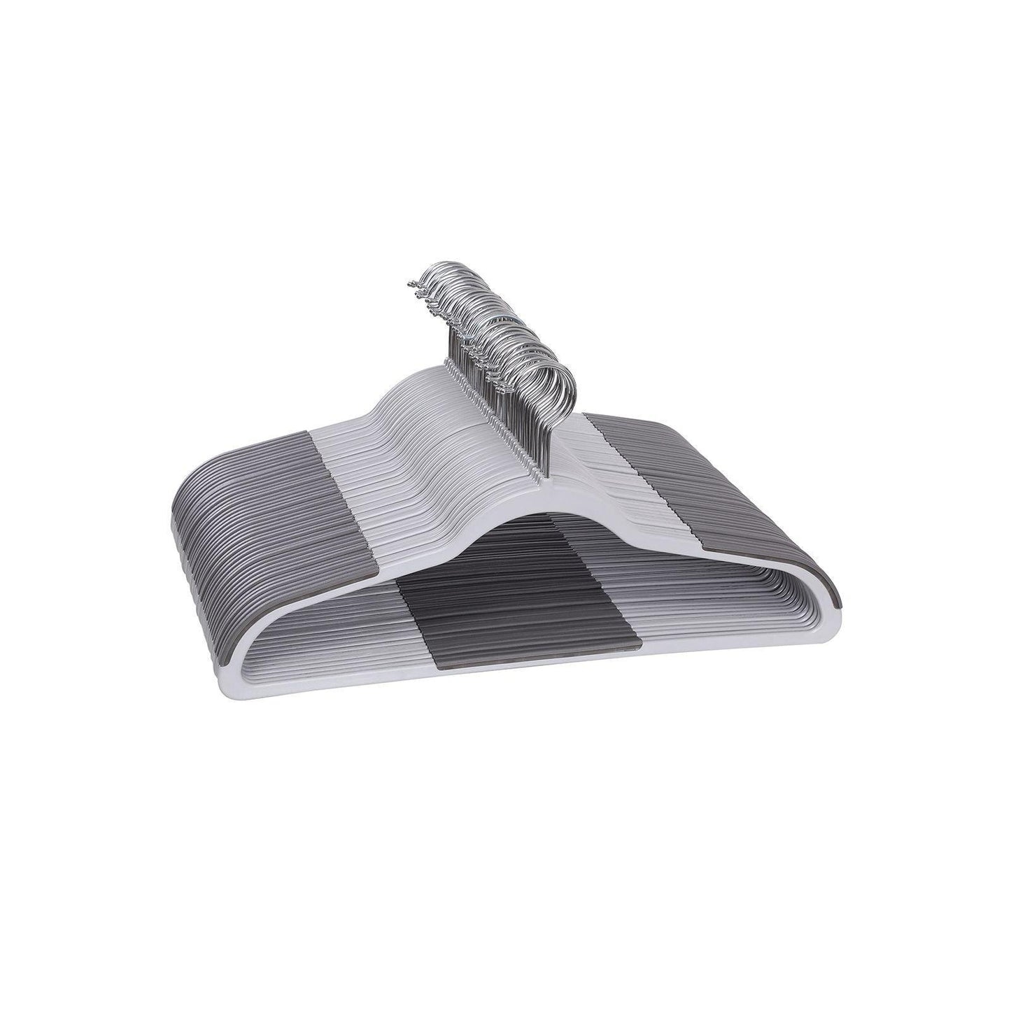 50 Pack Non-Slip Plastic Clothes Hangers FredCo