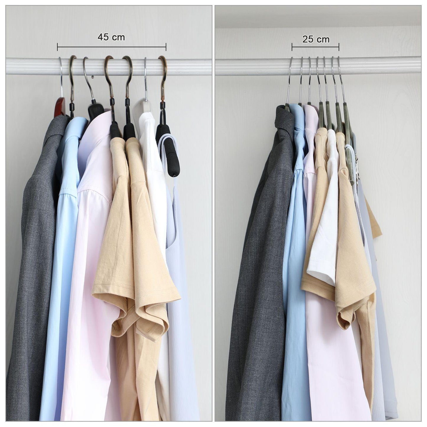 50 Pack Non-Slip Plastic Clothes Hangers FredCo